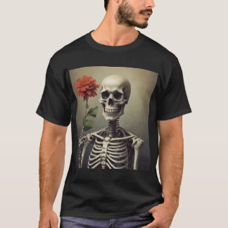 Manar T-shirt - Skeleton Porträtt med Ro