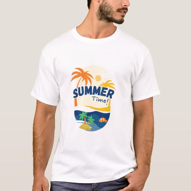 Manar T-Shirt sommartid, strandtid (Framsida)