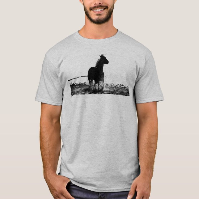 Manar T Shirts Front & Back Design Runse Horse (Framsida)
