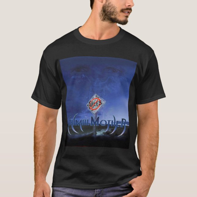 Manar t-skjorta för svart för konst "för INGEN Tee Shirt (Framsida)