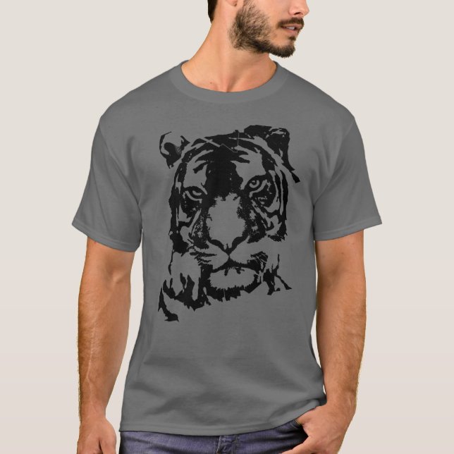manar t-skjorta med tiger t shirt (Framsida)