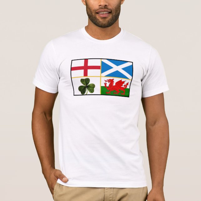 Manar T-tröja (England, Skottland, Irland, Wales) Tee (Framsida)