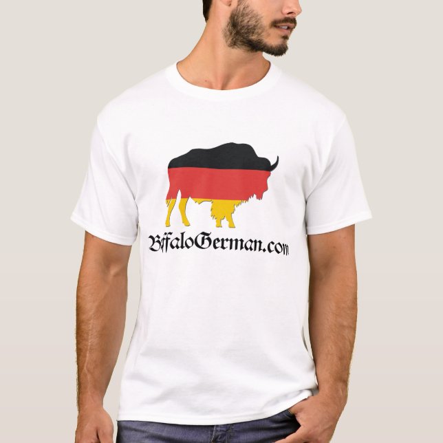 Manar T-tröja för Bisonlogotyp Tee Shirt (Framsida)