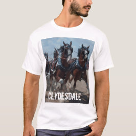 Manar T-tröja för Clydesdale häst T Shirt