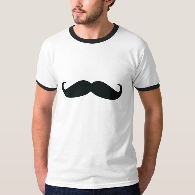 Manar T-tröja för mustaschRinger T-shirt (Framsida)