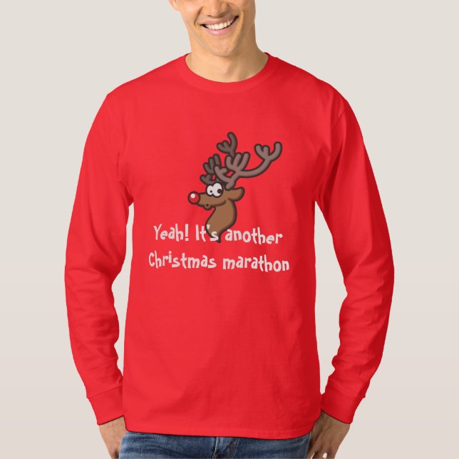 Manar T-tröja för Rudolph jul T-shirt (Framsida)