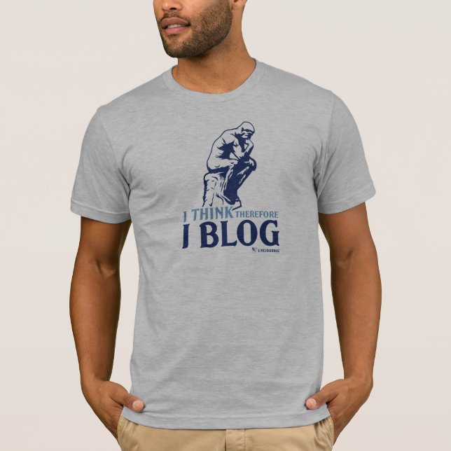 Manar T-tröja (jag tänker, därför mig bloggen), Tee Shirt (Framsida)
