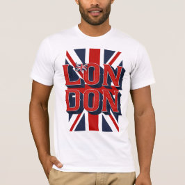 Manar T-tröja/vit för London flagga T Shirt