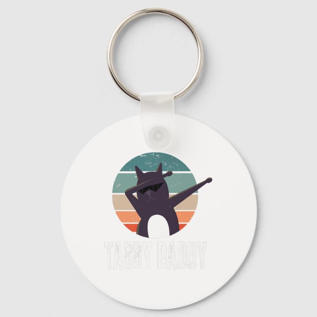 Manar Tabby pappa Tee Pappa Far Nyckelring (Framsida)