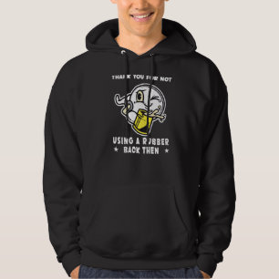 Manar Tack för att inte använda kondom bakåt och D Hoodie