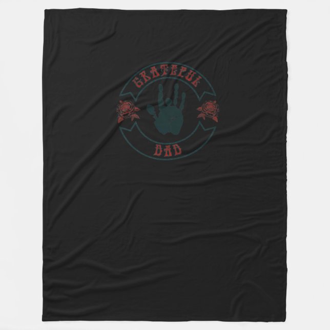 Manar tacksam Pappa Vintage T-Shirt Fleecefilt (Framsidan)