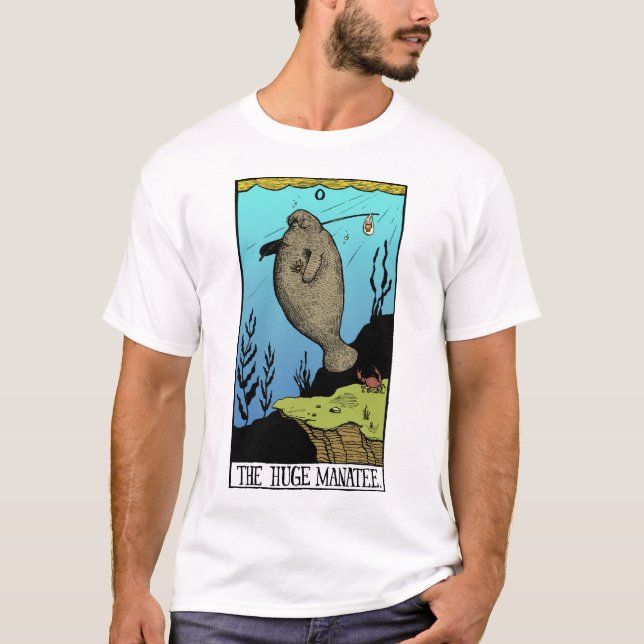 Manar tänder enorma Manatee T-tröja T-shirt (Framsida)