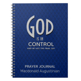 Manar tåryer Journal GOD IS IN CONTROL Notebook Anteckningsbok