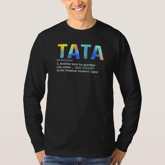Manar Tata-definition som en vanlig morfar endast  T Shirt (Framsida)