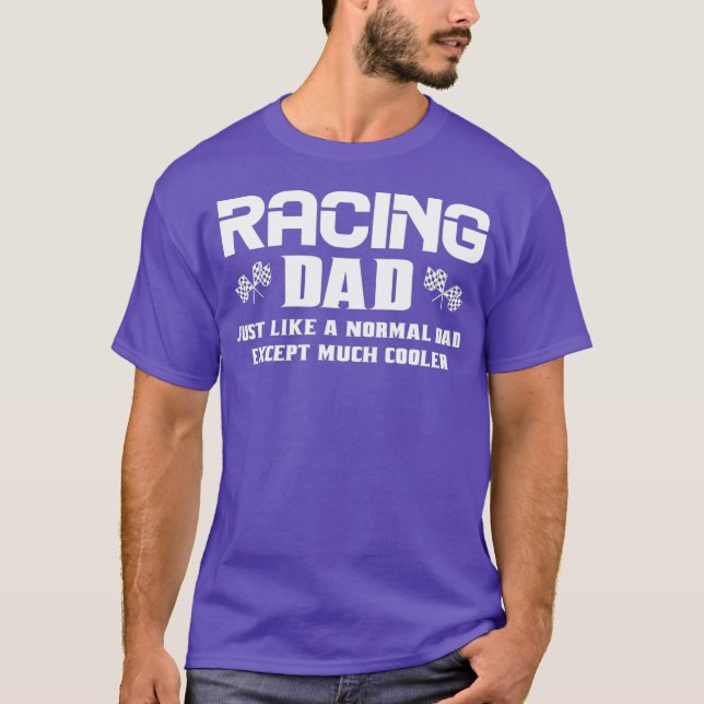 Manar Tävla Pappa Dirt Track Tävla Racetrack T Shirt (Framsida)