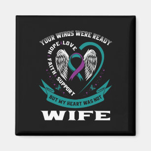 Manar Teal Lila Ribbon Vingar Suicide Awareness Pr Magnet