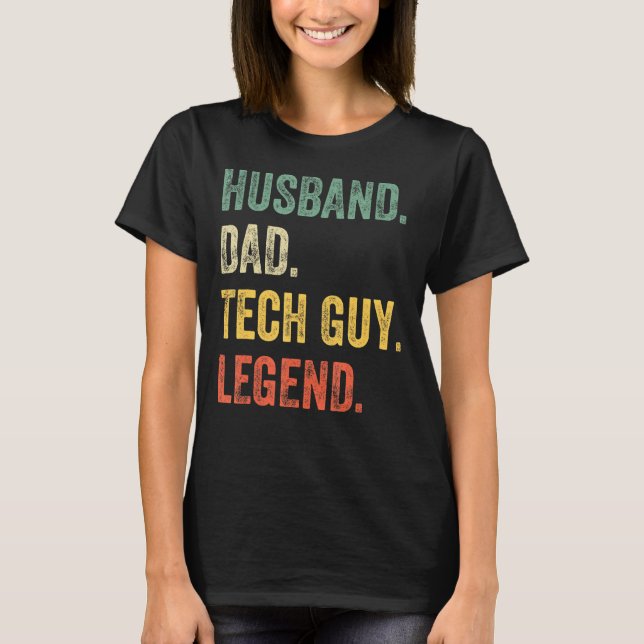 Manar Tech Guy Make Pappa Legend Funny Tech Guy Da T Shirt (Framsida)