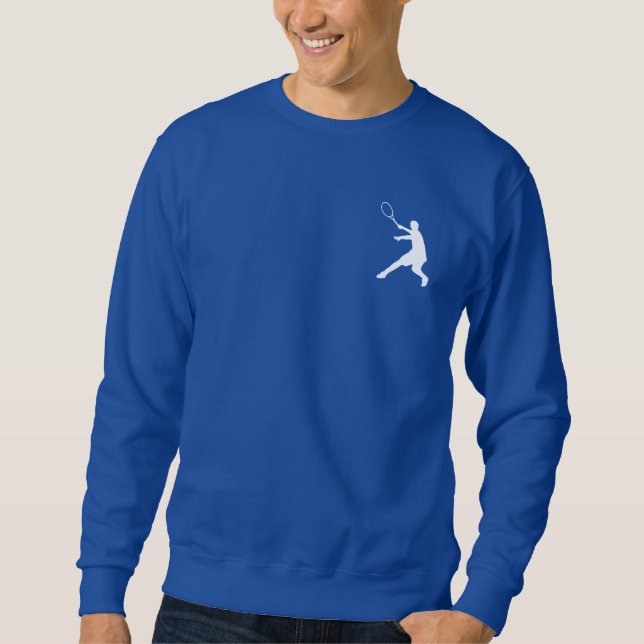 Manar tennis apparel | Blå tröja med logotyp Långärmad Tröja (Framsida)