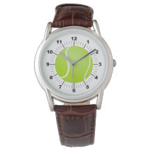 Manar Tennis Boll Classic Brown Leather Watch
