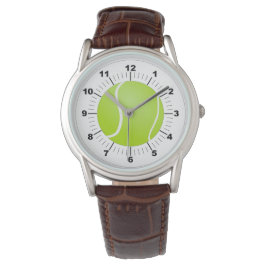 Manar Tennis Boll Classic Brown Leather Watch Armbandsur