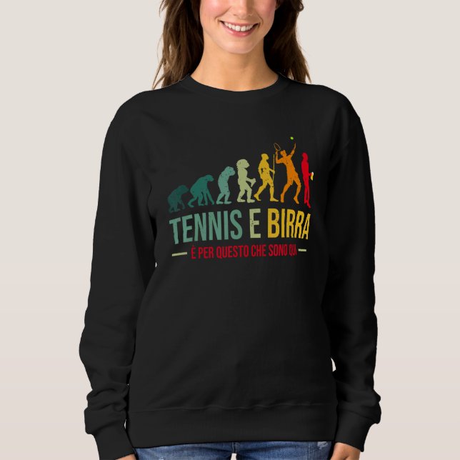 Manar tennis och Beer Player Tennis Evolution T Shirt (Framsida)