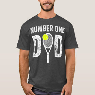 Manar tennis Pappa Number 1 pappa med tennis Sayin T Shirt