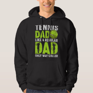Manar Tennis Pappa som en vanlig Pappa tennis Play Hoodie