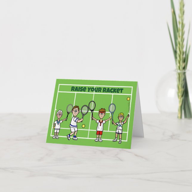Manar Tennis Players Greeting Card Kort (Framsida)