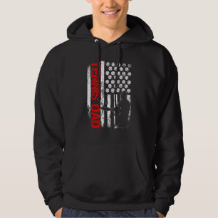Manar tennis Us American Flagga For Patriotic Papp Hoodie