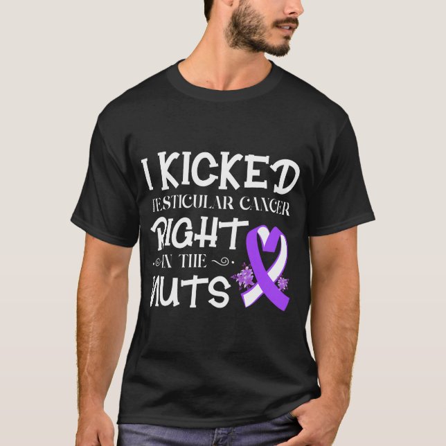Manar Testicular Cancer Awareness Survivor Kicke T Shirt (Framsida)