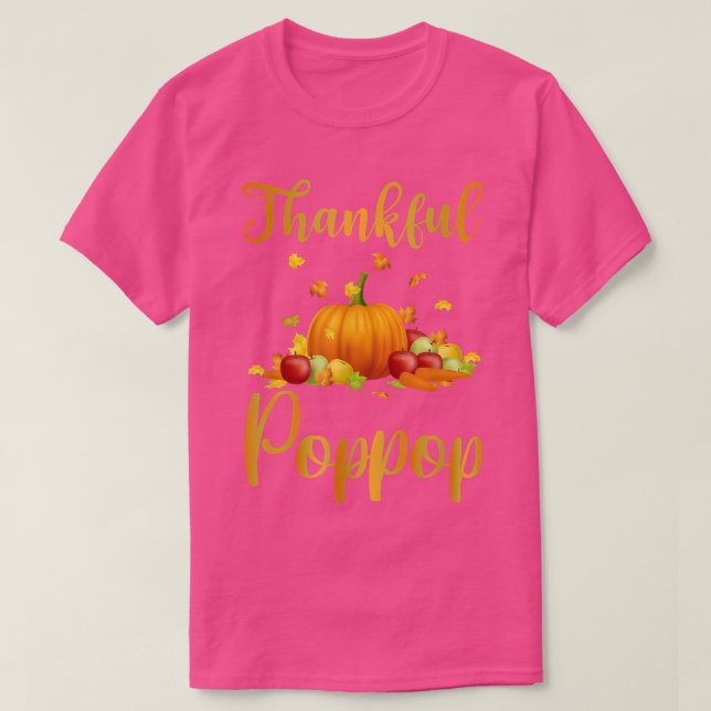 Manar Thankful Poppop Funny Matching Family Thanks T Shirt (Design framsida)