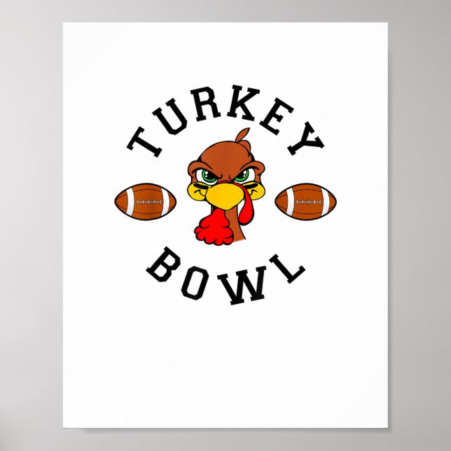 Manar Thanksgiving Football Turkey Bowl Shirt for  Poster (Framsidan)