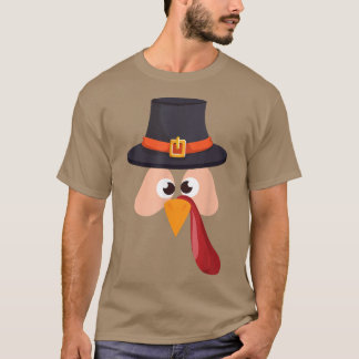 Manar Thanksgiving Pilgrim Turkey Girl Costume  T Shirt