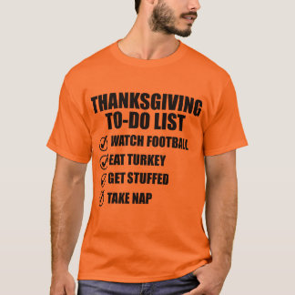 Manar thanksgiving som ska göras, listar skjortan t shirt