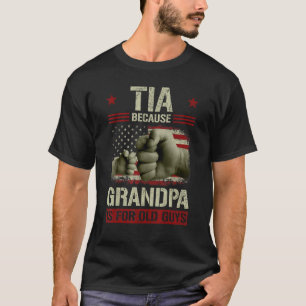 Manar Tia för morfar är för gamla killar USA flagg T Shirt