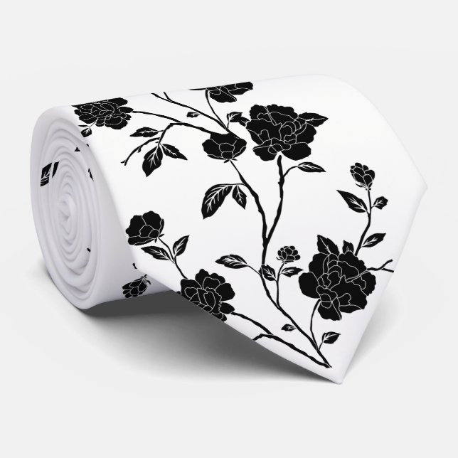 Manar Tie Blommigt Slips (Rullad)