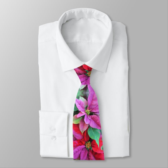 Manar Tie jul Poinsettias Slips (Bunden)
