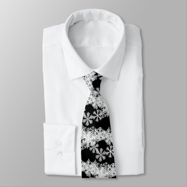 Manar Tie-jul Snöflingor Slips (Bunden)