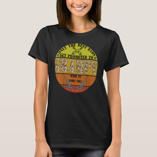 Manar tillverkad i Fort Sill Grumpy Old Veteran Fä T Shirt (Framsida)