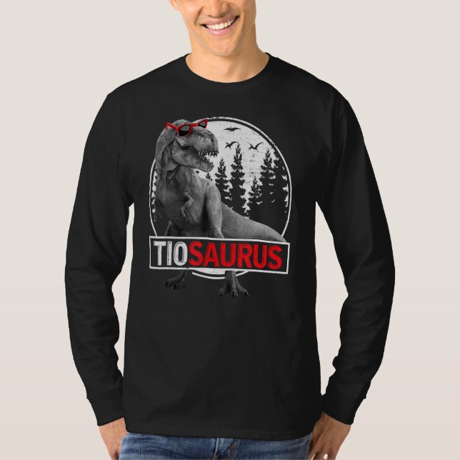 Manar Tiosaurus Rex Dinosaur Tio Saurus Pappor Da T Shirt (Framsida)