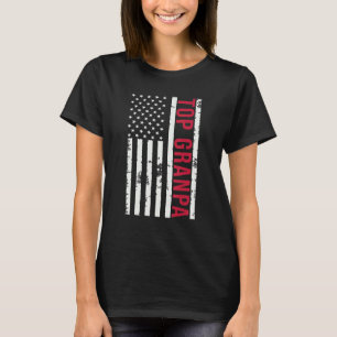 Manar Top Grandpa USA flagga Coola 80 s Grandfathe T Shirt