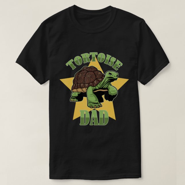 Manar Tortoise Pappa Animal Turtle Sulcata Pet Own T Shirt (Design framsida)