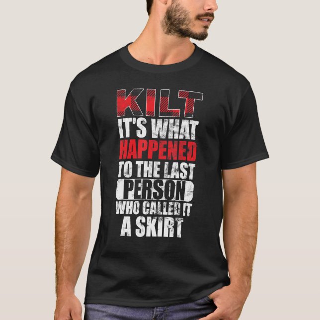 Manar, traditionell kilt, med citat för en kilt ki t shirt (Framsida)