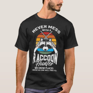 Manar Trap Hunting Retro Coon Hunter Raccoon Hunti T Shirt