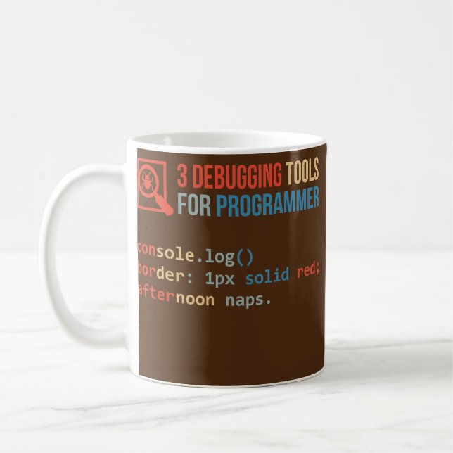 Manar Tre felsökningsverktyg för programmerare Kaffemugg (Vänster)