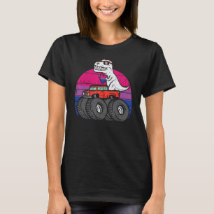 Manar Trex Monster Lastbil Bisexual Sunset Retro B T Shirt