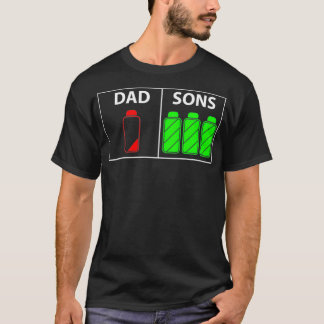 Manar Triplet Pappa av tre sons underbara låggåva T Shirt