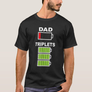 Manar Triplet Pappa låg batterinivå för Tjock med T Shirt