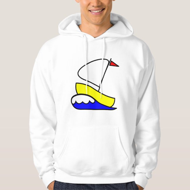 Manar tröja för tecknadsegelbåt sweatshirt (Framsida)
