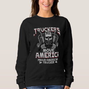 Manar Truckers Move America Lastbil Driver Trucker T Shirt